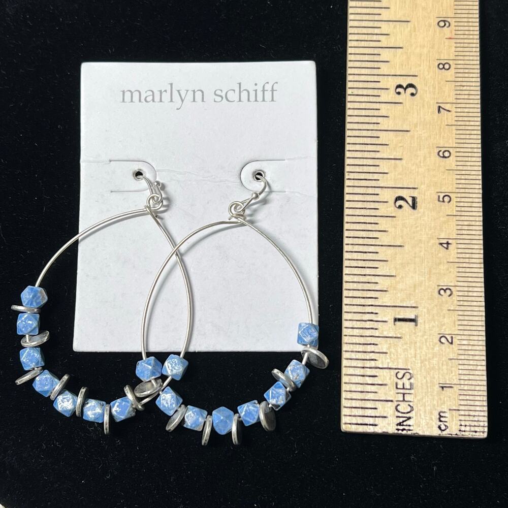 Giveaway Marlyn Schiff Silver Periwinkle Hoop Earrings - Picture 3 of 3